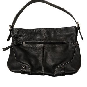 Tignanello Black Leather Shoulder Bag